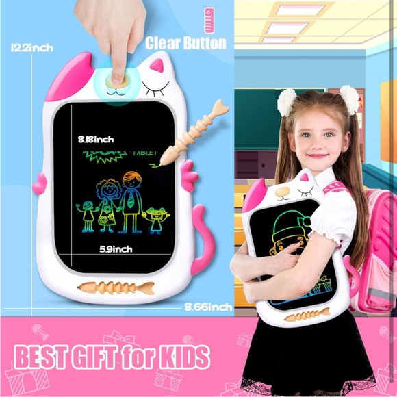 GJZZ Drawing Doodle Board 10 inch..LCD pink/white..(NWT) - Picture 3 of 5